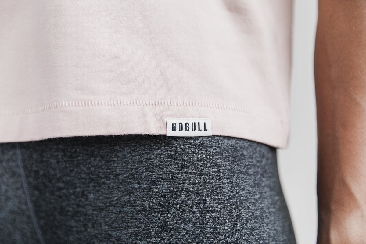 Nobull Heavyweight Pocket Boxy Women's T Shirts Rose | Australia (PF9638)